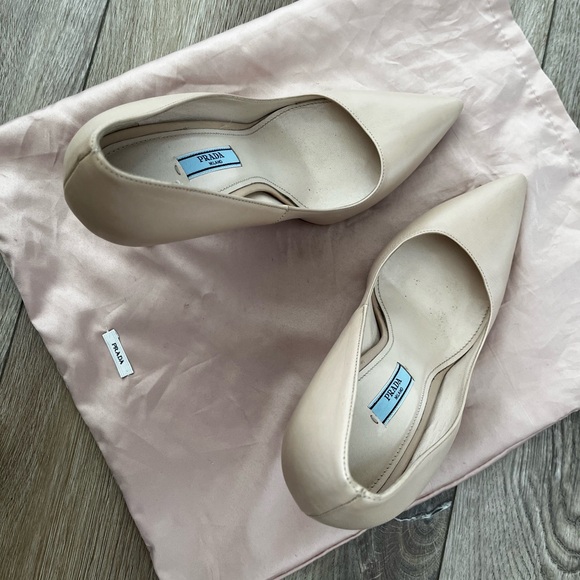 Prada Tan Leather Stiletto Heels - Picture 8 of 8